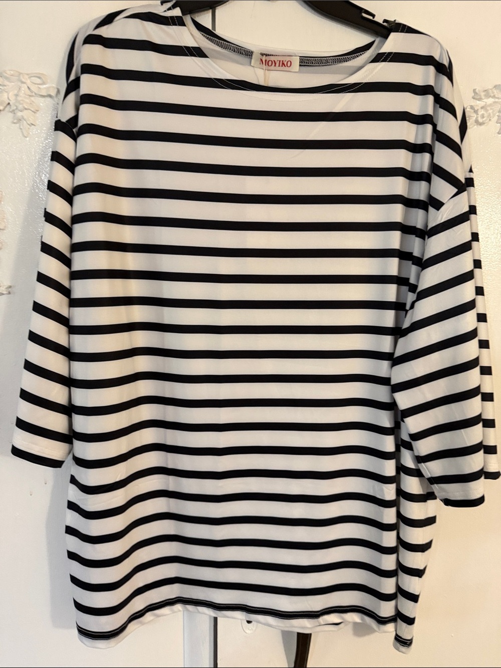 Black & White Striped Long Sleeve Tee